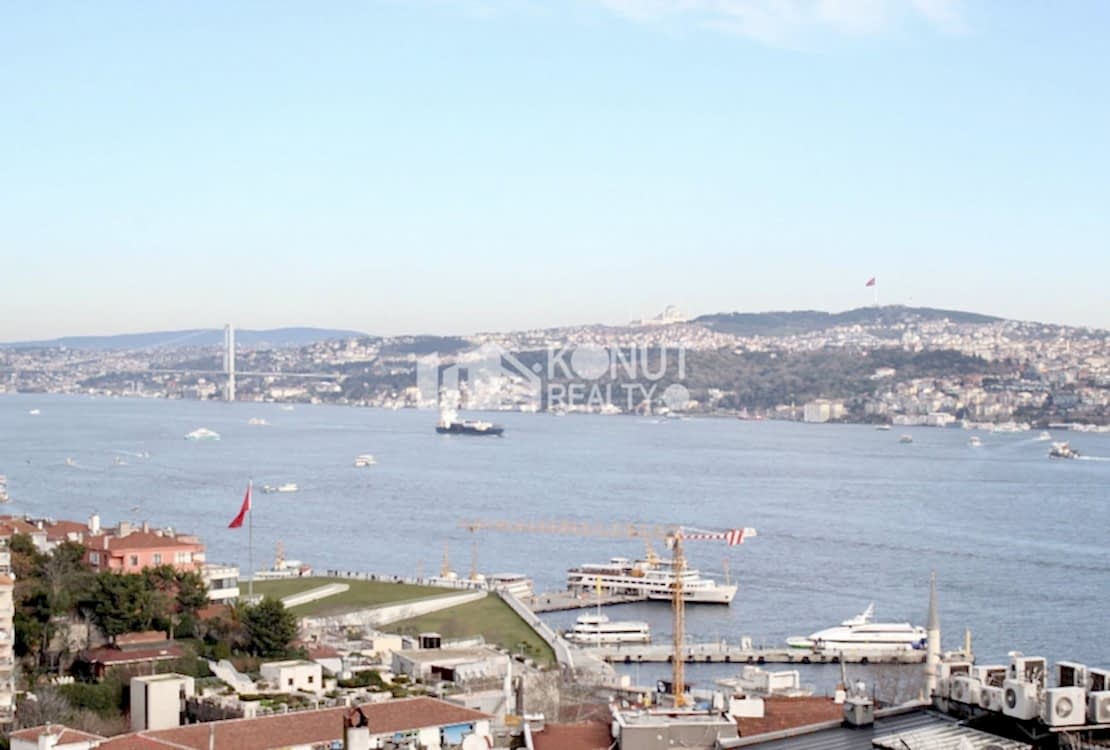 Bosphorus View, 2,5+1 Flat For Rent in Cihangir